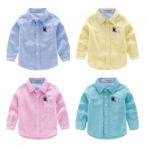 Chemise garçon à manche longue en coton - Ref 2075558