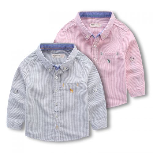 Chemise garçon à manche longue en Toile de coton - Ref 2075634