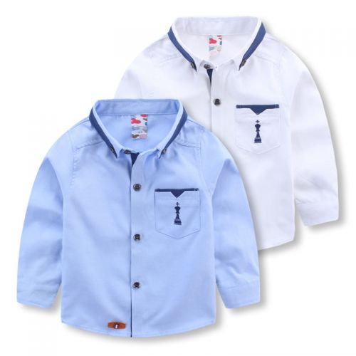 Chemise garçon à manche longue en Toile de coton - Ref 2075641