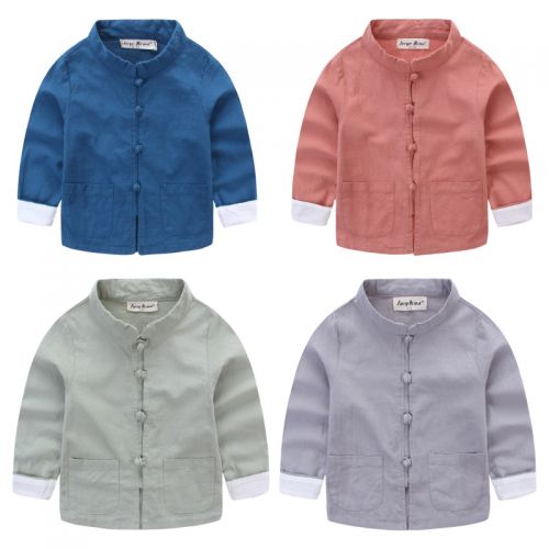 Chemise garçon à manche longue en Toile de coton - Ref 2075657