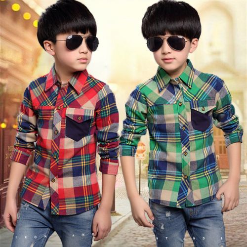 Chemise garçon à manche longue - Ref 2075658
