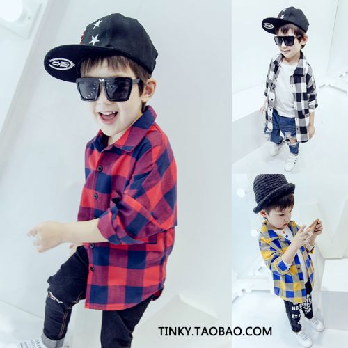 Chemise garçon TINKY à manche longue en Toile de coton - Ref 2075671