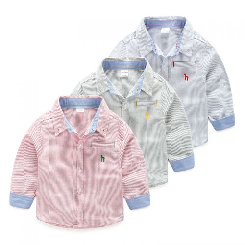 Chemise garçon à manche longue en Toile de coton - Ref 2075703
