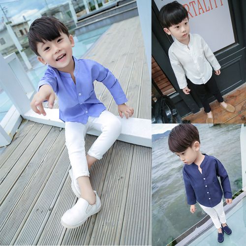 Chemise garçon à manche longue en Toile de coton - Ref 2075708