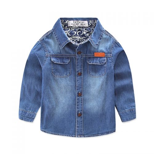 Chemise garçon à manche longue en toile - Ref 2075793