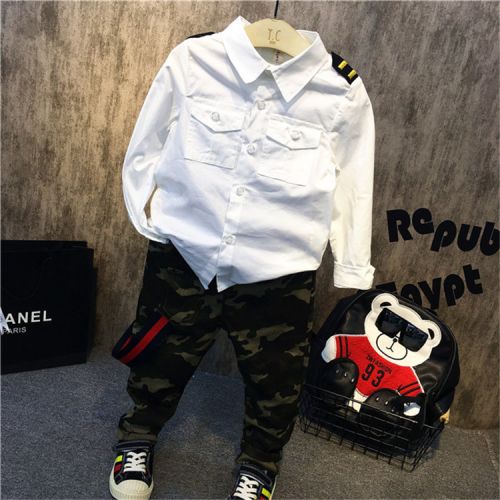 Chemise garçon à manche longue - Ref 2075863