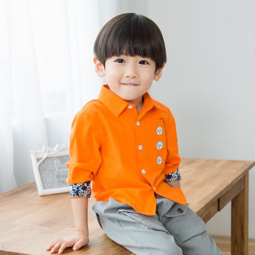 Chemise garçon à manche longue - Ref 2075866