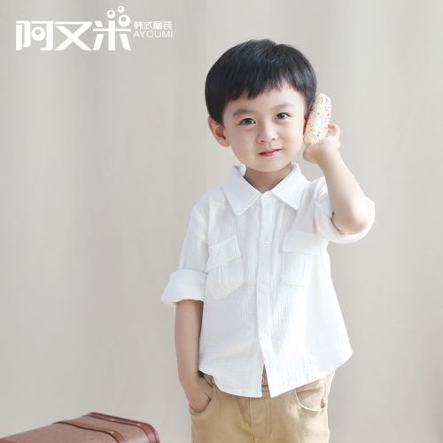 Chemise garçon à manche longue - Ref 2075954