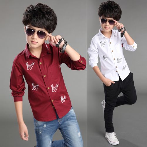 Chemise garçon à manche longue - Ref 2075977