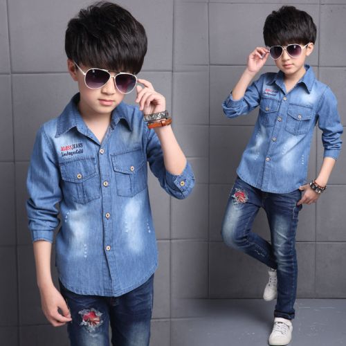 Chemise garçon à manche longue - Ref 2076034