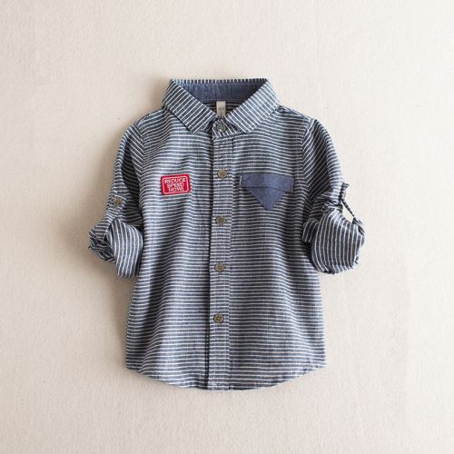 Chemise garçon à manche longue en Toile de coton - Ref 2076057