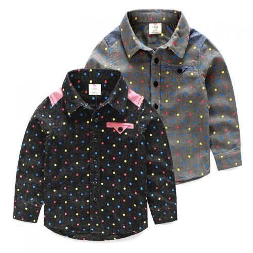 Chemise garçon à manche longue en Toile de coton - Ref 2076107