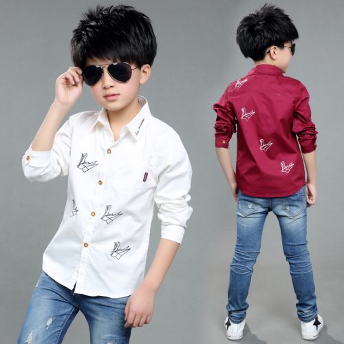 Chemise garçon à manche longue - Ref 2076187