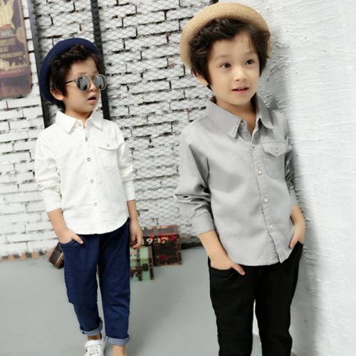 Chemise garçon à manche longue - Ref 2076199