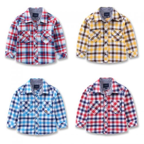 Chemise garçon à manche longue en coton - Ref 2076269