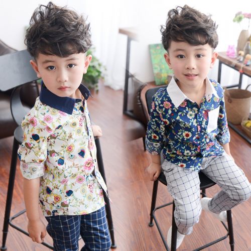 Chemise garçon FAMULA à manche longue en coton - Ref 2076285