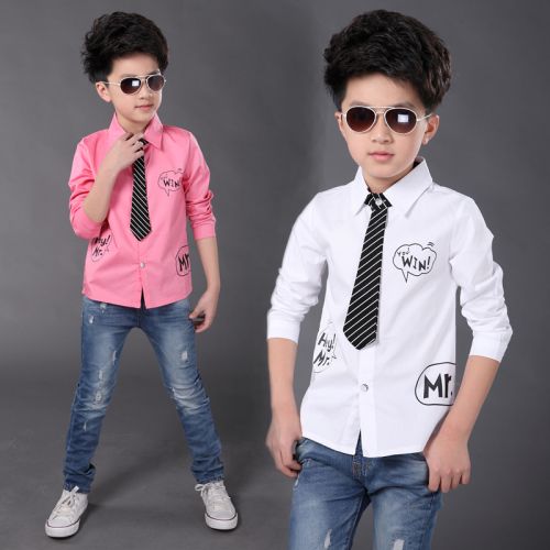 Chemise garçon à manche longue - Ref 2076286