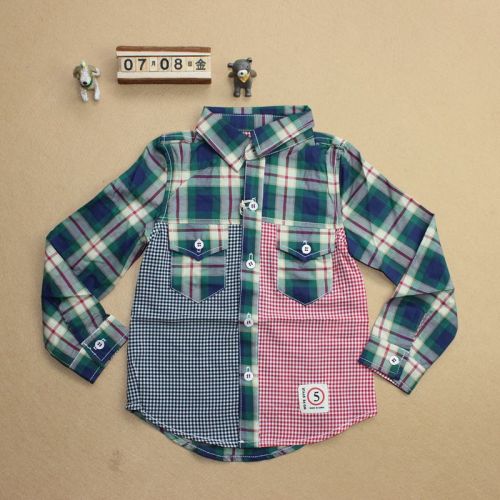 Chemise garçon WOYE à manche longue en coton - Ref 2076328