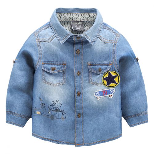 Chemise garçon MR LITTLELITTLE à manche longue en Toile de coton - Ref 2076333