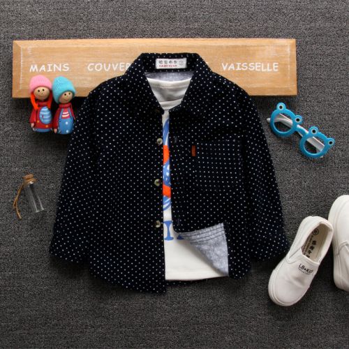 Chemise garçon BEIK à manche longue - Ref 2076346