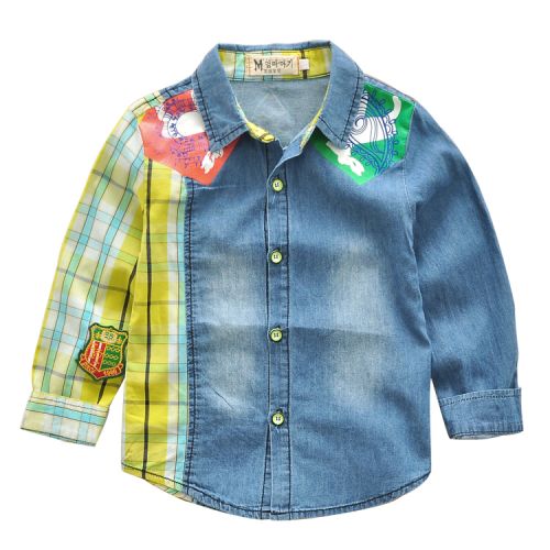 Chemise garçon à manche longue en toile - Ref 2076460