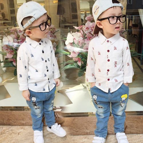 Chemise garçon à manche longue - Ref 2076562