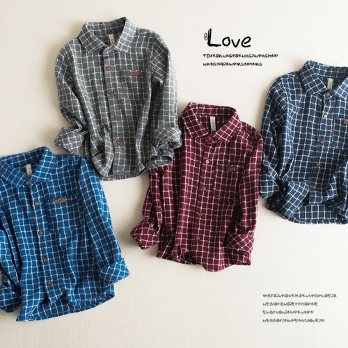 Chemise garçon à manche longue - Ref 2076567