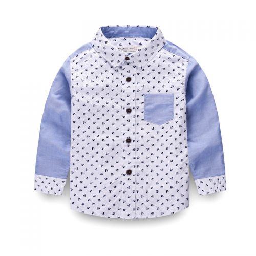 Chemise garçon XIAOYUMAMA à manche longue - Ref 2076580