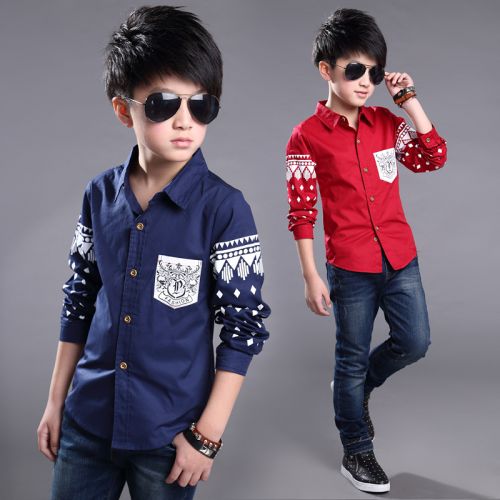 Chemise garçon à manche longue - Ref 2076588