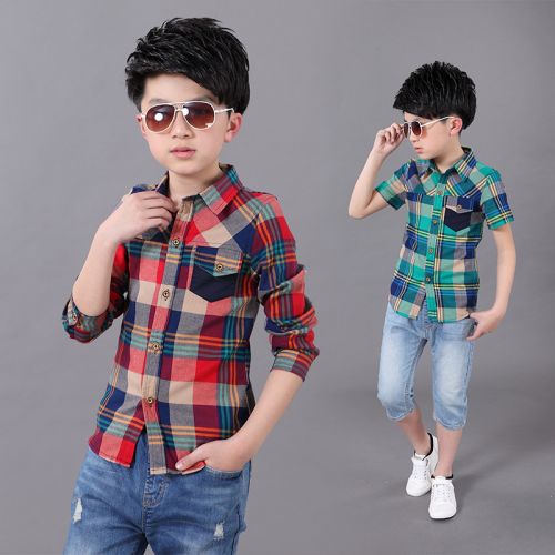 Chemise garçon à manche longue en Toile de coton - Ref 2076655