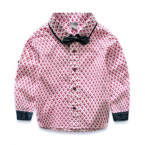 Chemise garçon MINGT à manche longue en Toile de coton - Ref 2076698