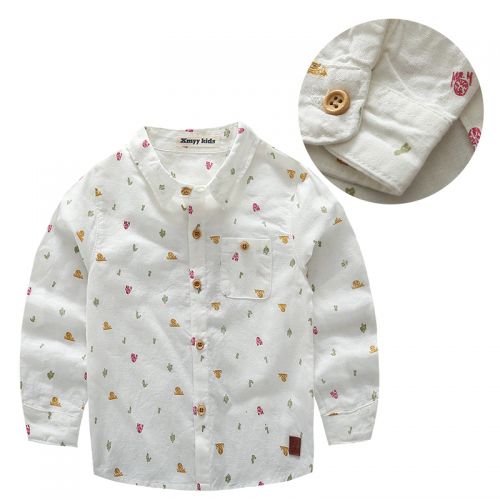 Chemise garçon à manche longue en Toile de coton - Ref 2076713