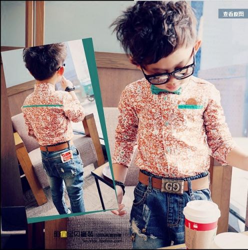 Chemise garçon à manche longue - Ref 2076770