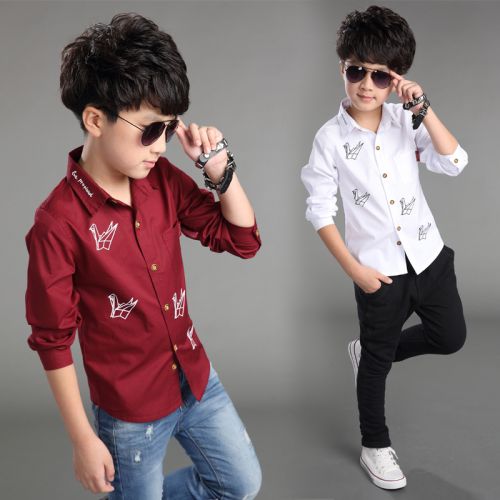 Chemise garçon à manche longue - Ref 2076806