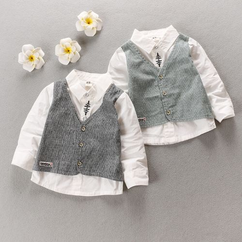 Chemise garçon à manche longue - Ref 2076839