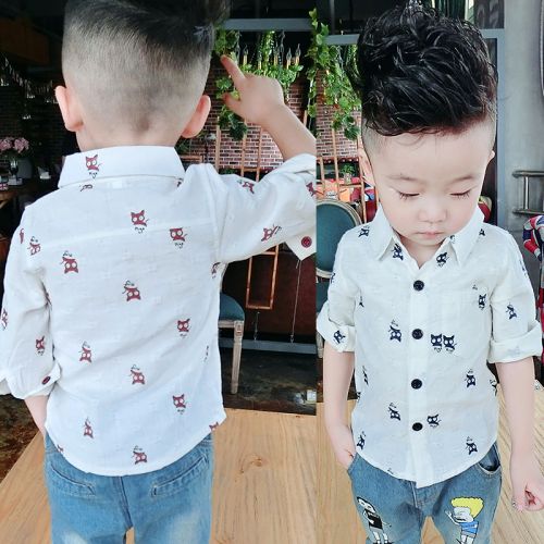 Chemise garçon à manche longue - Ref 2077030