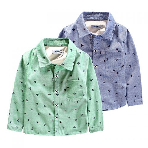 Chemise garçon à manche longue en Toile de coton - Ref 2077039