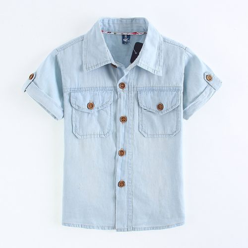 Chemise garçon JARGE à manche longue en toile - Ref 2077066