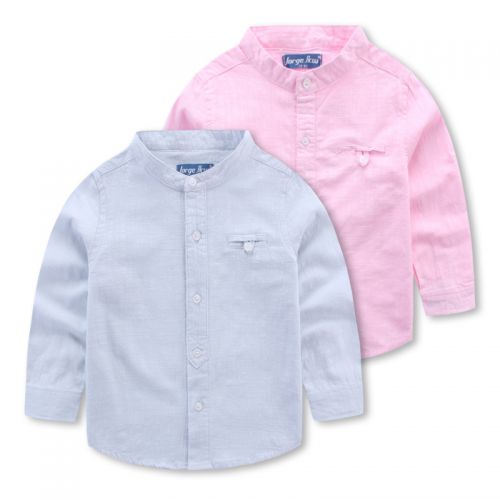 Chemise garçon à manche longue en Toile de coton - Ref 2077170