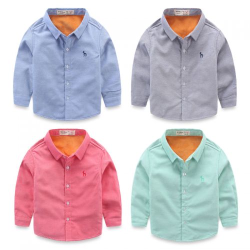 Chemise garçon à manche longue en Toile de coton - Ref 2077190