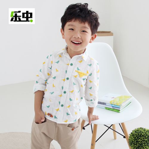Chemise garçon à manche longue en Toile de coton - Ref 2077215
