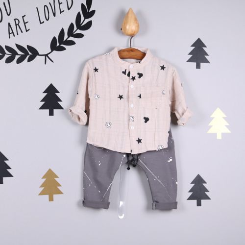 Chemise garçon à manche longue en lin - Ref 2077220