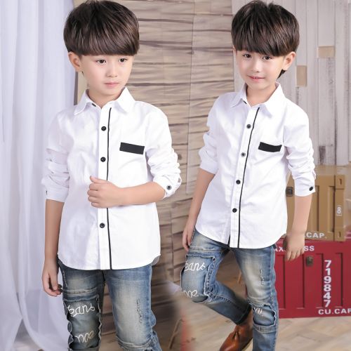 Chemise garçon à manche longue - Ref 2077285