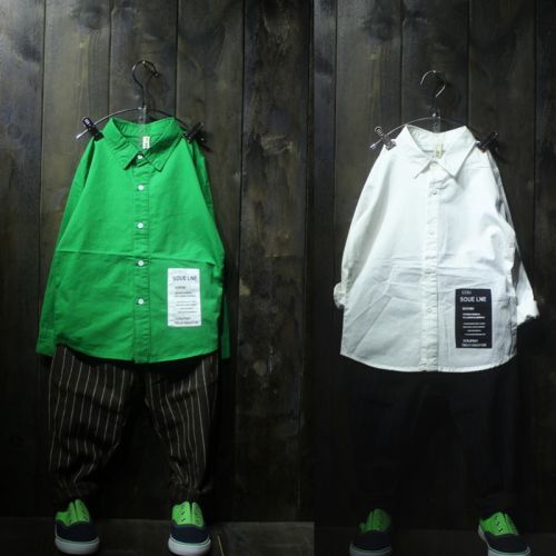 Chemise garçon à manche longue en coton - Ref 2077348