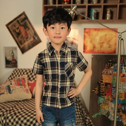 Chemise garçon à manche courte - Ref 2077357