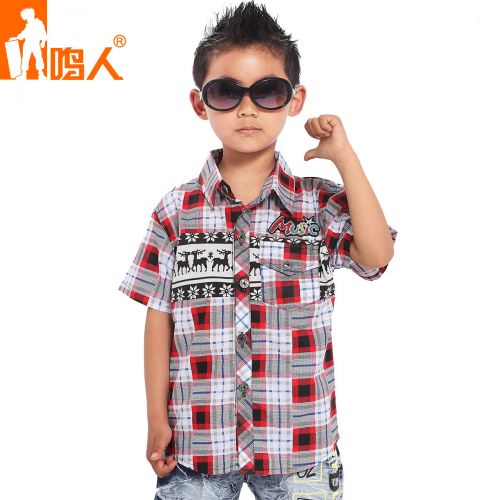 Chemise garçon à manche courte - Ref 2077457