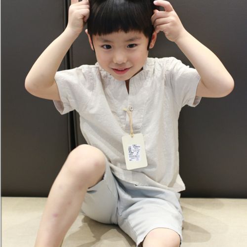 Chemise garçon à manche courte - Ref 2077462