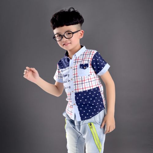 Chemise garçon à manche courte - Ref 2077473