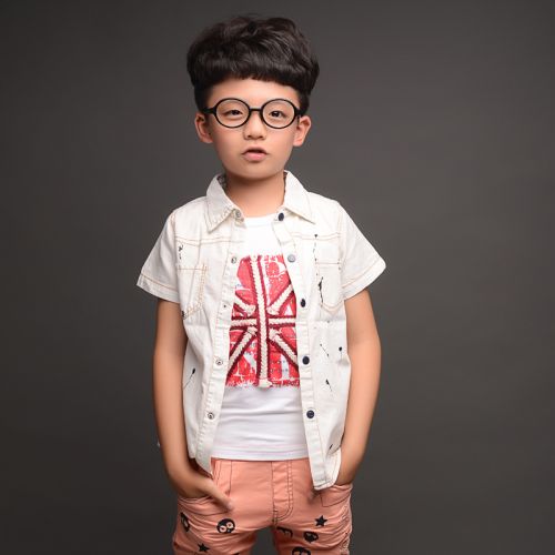 Chemise garçon à manche courte - Ref 2077476