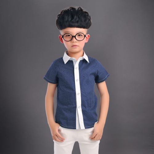 Chemise garçon à manche courte - Ref 2077479